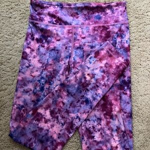 Athleta Girl Tie-Dye Leggings in Purple and Pink
